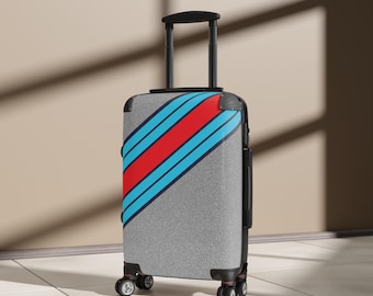Martini Racing-inspired Livery-print Wheeled Roller Suitcase for Porsche Enthusiasts (Small, Medium, Large) MK2