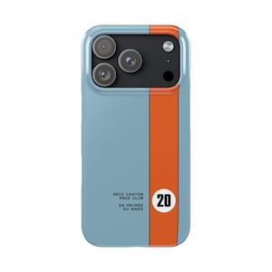 Coque de portable fine multicolore inspirée des courses Gulf Racing (MK1)