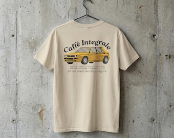 Caffè Integrale Unisex Cotton T-Shirt for Lancia Delta Enthusiasts