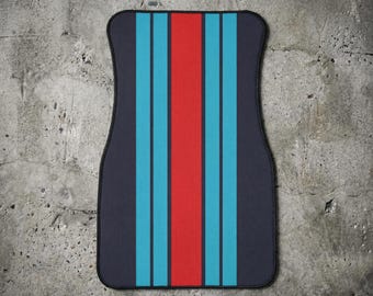 Martini Racing-inspired Car Front Floor Mat for Porsche Enthusiasts MK1