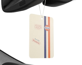 Steve McQueen's Le Mans racing suit-inspired Scented Car Air Freshener for Porsche/Le Mans Fans -- Pine, New Car, and Black Ice scent