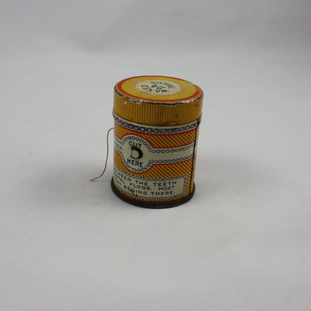 Vintage Brunswick Dental Floss Silk Tin Johnson & Johnson Etsy