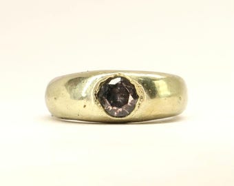 Esther Ring Gold bronze sandcast rustic ring band