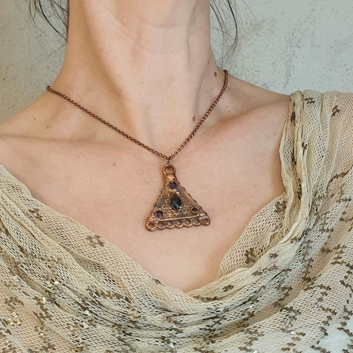 She is mono シルバー クロス ネックレス スモーキークォーツ 【公式通販】