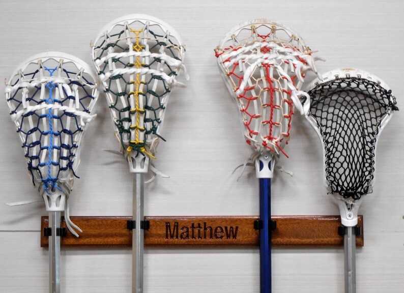 Engraved Lacrosse Stick Holder 4 Sticks Etsy