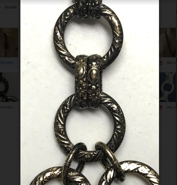 Antique Vintage Necklace or Silver Belt - image 7