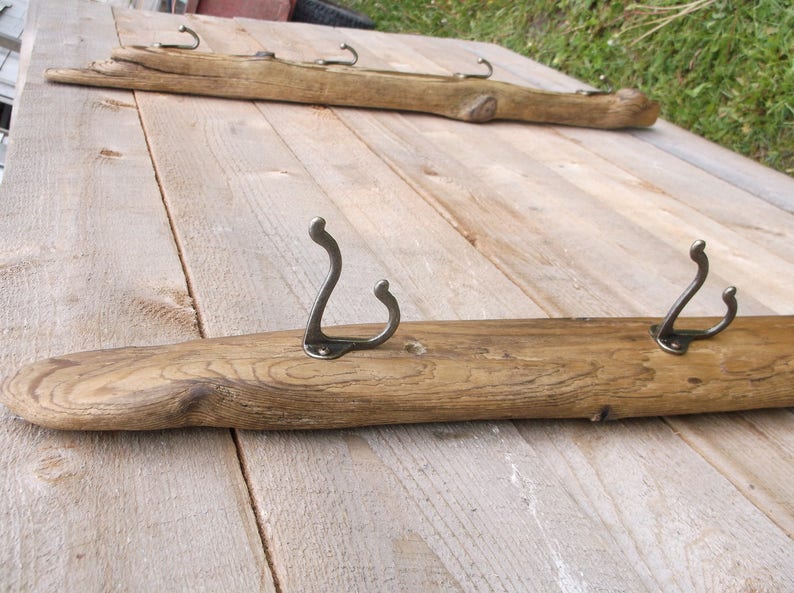 Fishing Pole Holder Driftwood wall mount fishing rod display Etsy