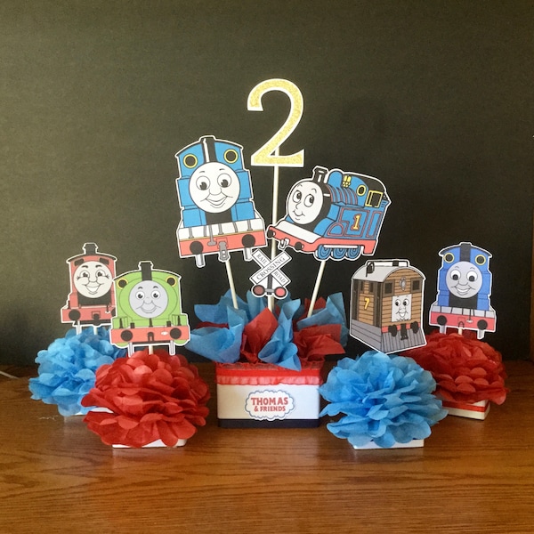 thomas the train, Thomas the train decoration, Thomas the train party, Thomas the train centerpiece, boys birthday party