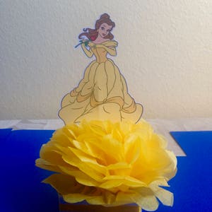 beauty and the beast decorations, beauty and the beast centerpieces, Belle centerpiece, beauty and the beast party, birthday party decor image 3