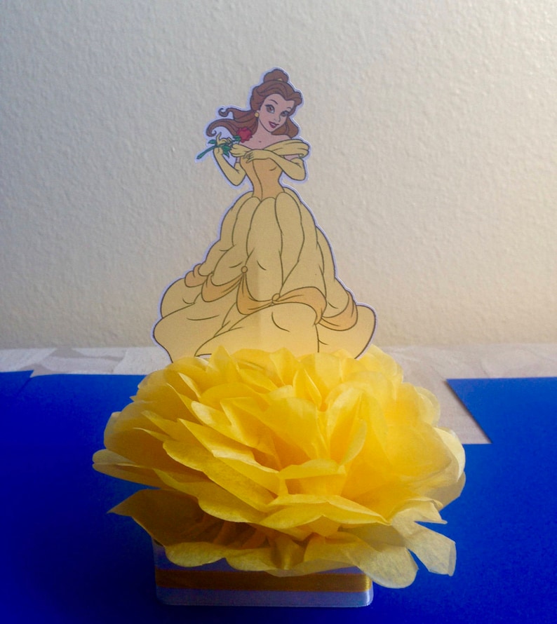 beauty and the beast decorations, beauty and the beast centerpieces, Belle centerpiece, beauty and the beast party, birthday party decor image 3