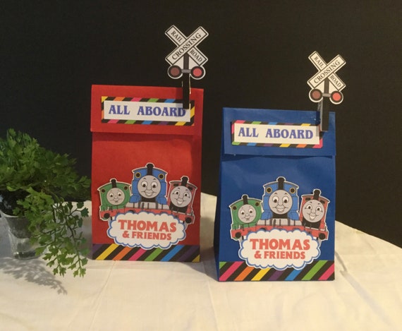 Thomas The Train Favor Bags Thomas The Train Party Thomas Etsy