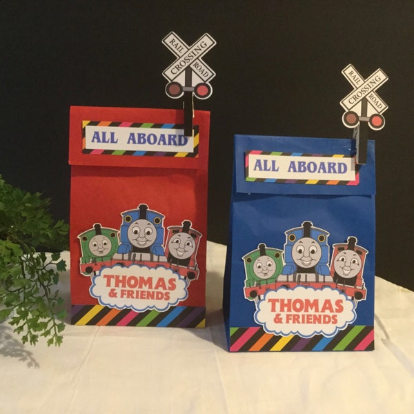 Thomas the train favor bags, Thomas the train Party, Thomas the train decorations, boys birthday party, favor bag,