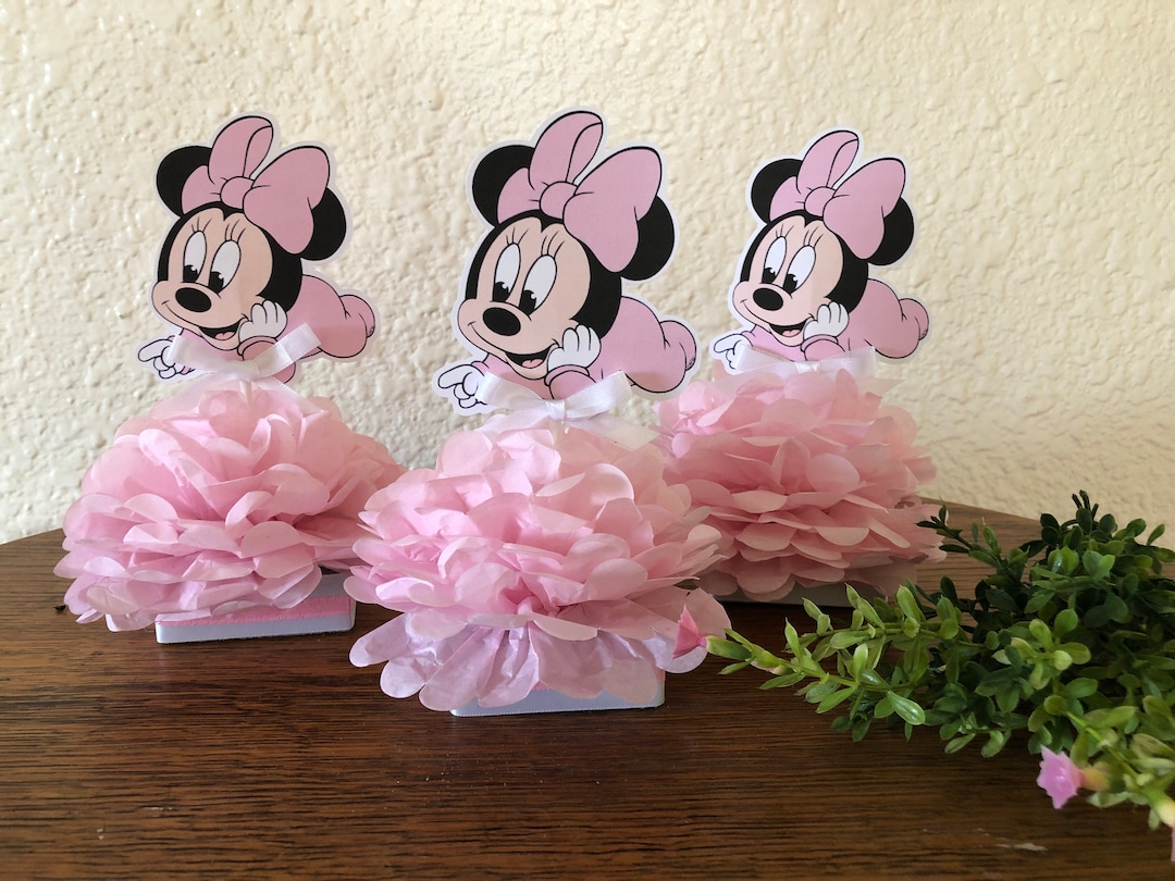 Baby Minnie Mouse Centerpiece: Pink Party Decoration - Etsy, image size:1080x810
