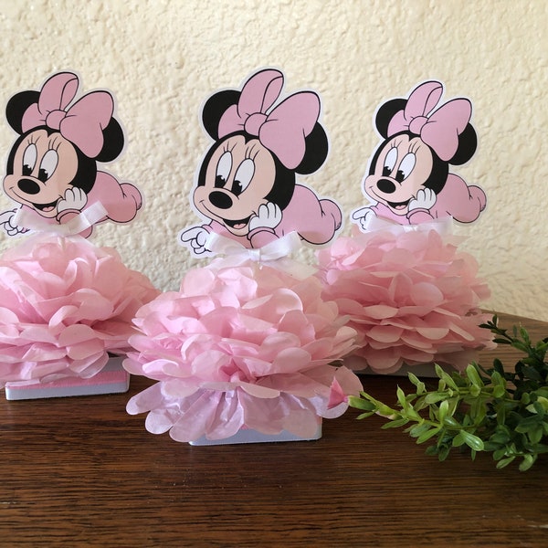 minnie mouse party, Minnie Mouse Birthday, Minnie Mouse Decor, , baby minnie mouse centerpiece, shower, baby minnie mouse