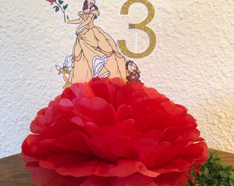 Belle Party Centerpiece: Beauty and the Beast Decoration