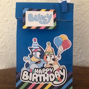 Bluey Birthday Party Favor Bags - Set of 6