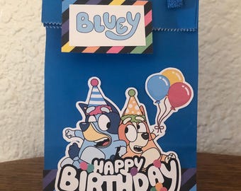 Bluey Birthday Party Favor Bags - Set of 6