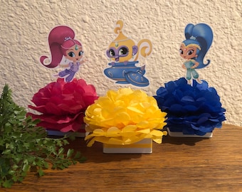 Shimmer and Shine Centerpieces: Party Decorations, Set of 3