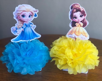 Centro de mesa en miniatura de princesa, fiesta de princesas, decoraciones para fiestas de princesas, fiesta de cumpleaños de princesas