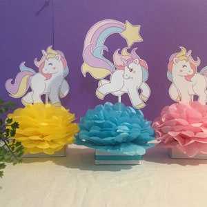 unicorn party, unicorn centerpieces, unicorn decorations, unicorn party, birthday party decorations, image 3