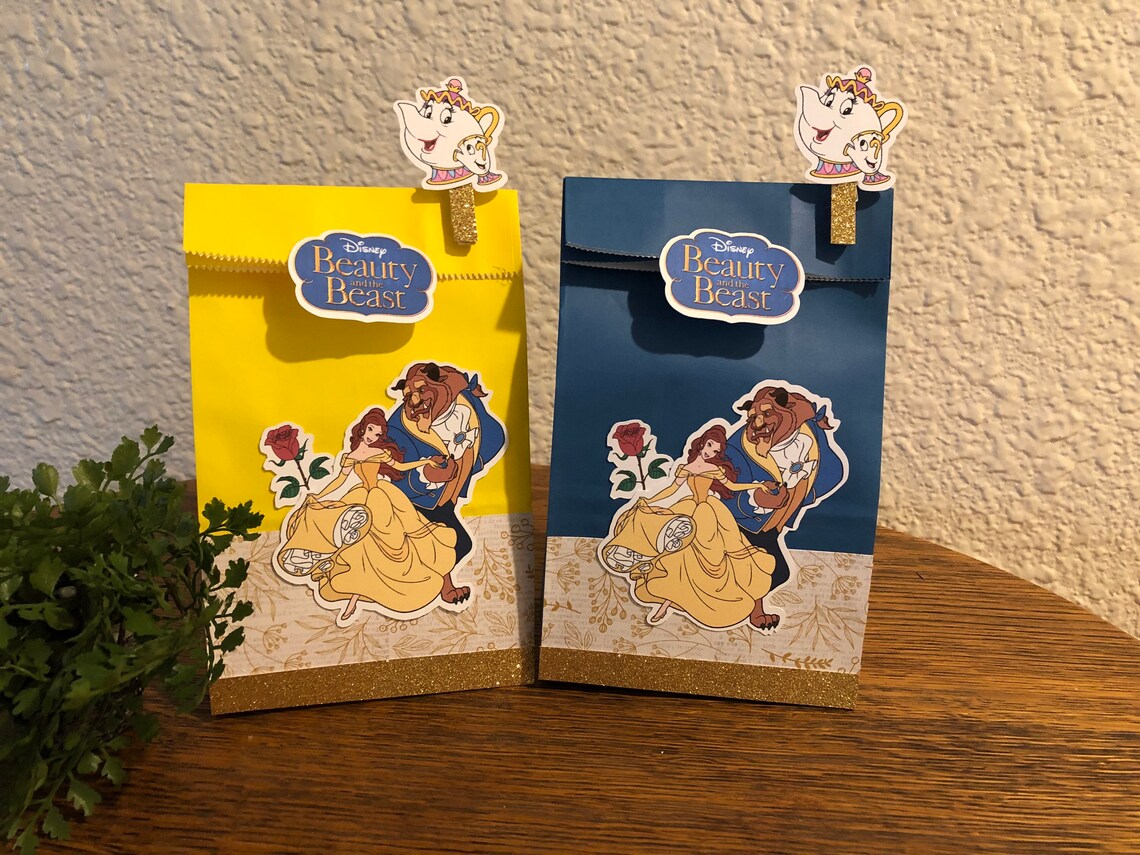 Beauty and the beast favor bag beauty and the beast party Etsy