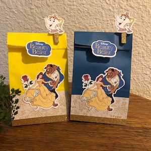 beauty and the beast favor bag, beauty and the beast party, beauty and the beast party decorations, beauty favors, belle favor bags,