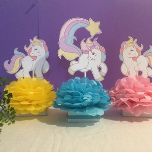unicorn party, unicorn centerpieces, unicorn decorations, unicorn party, birthday party decorations, image 1
