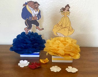 beauty and the beast party, beauty and the beast mini centerpieces, beauty and the beast decorations, beauty and the beast centerpieces