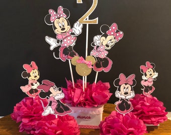 Minnie mouse centerpiece, minnie mouse, minnie mouse party, minnie mouse decorations, minnie mouse birthday party, centerpieces,