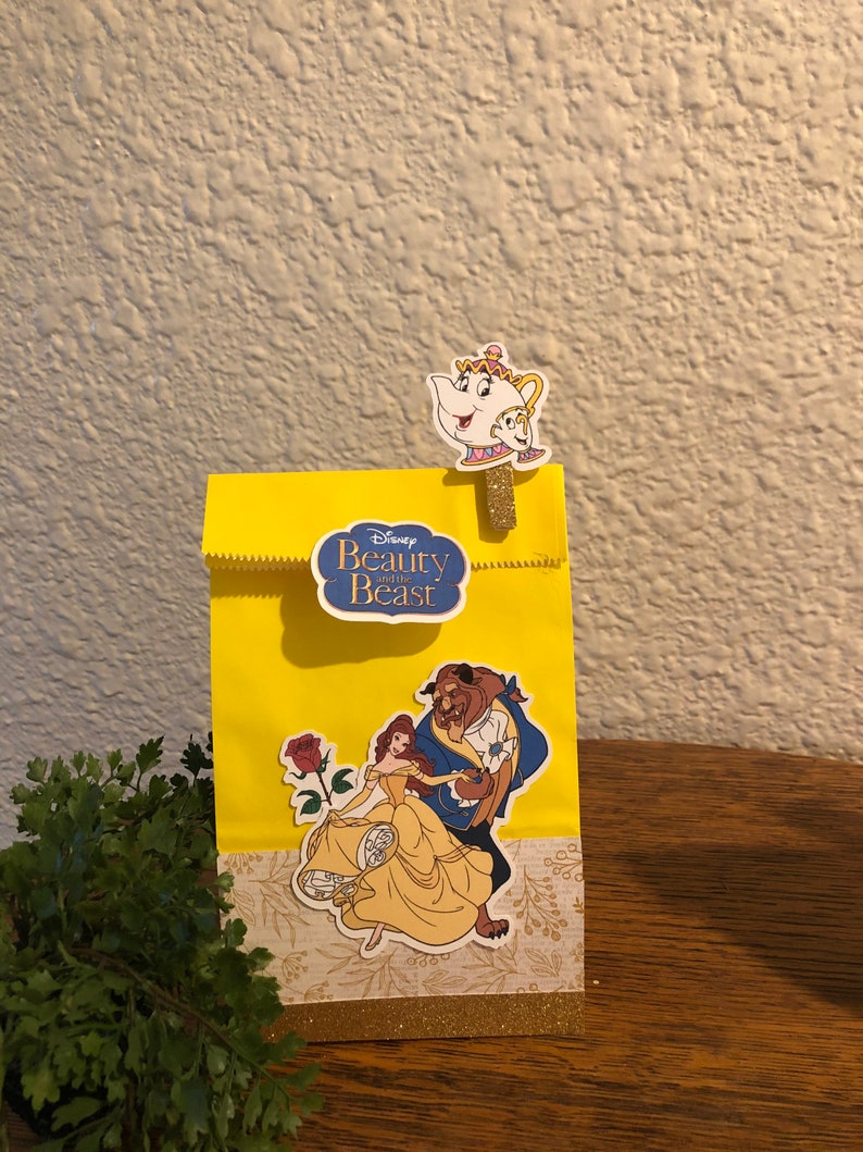 Beauty and the Beast Favor Bag Beauty and the Beast Party Etsy