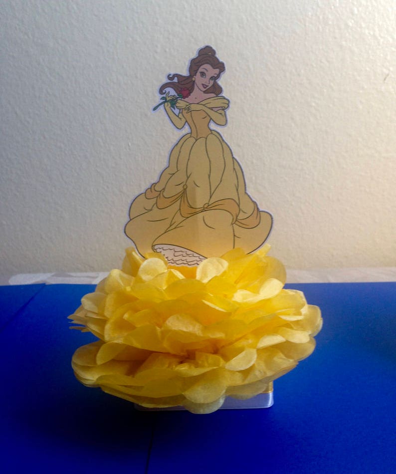 beauty and the beast decorations, beauty and the beast centerpieces, Belle centerpiece, beauty and the beast party, birthday party decor image 4