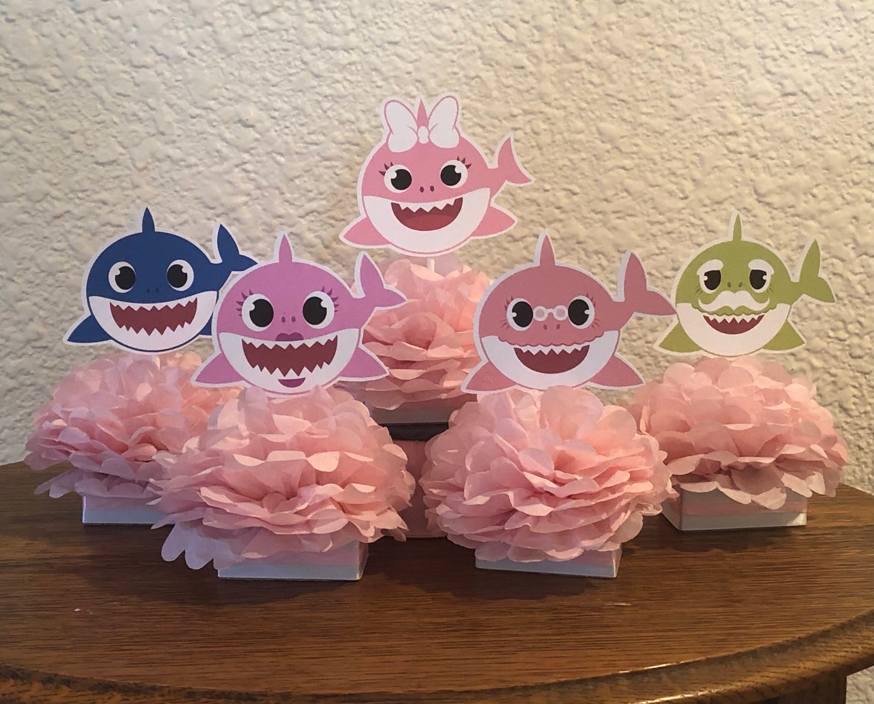 baby shark party, baby shark shower, girl baby shower, girls birthday  party, baby shark decorations,baby shark minni centerpiece