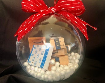 Miniature Amazon Package Christmas Ornament: Novelty Holiday Decor
