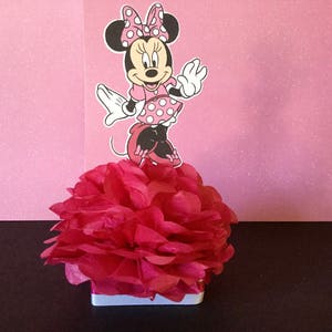 Minnie Mouse Party Centerpiece: Pink Birthday Decorations image 2