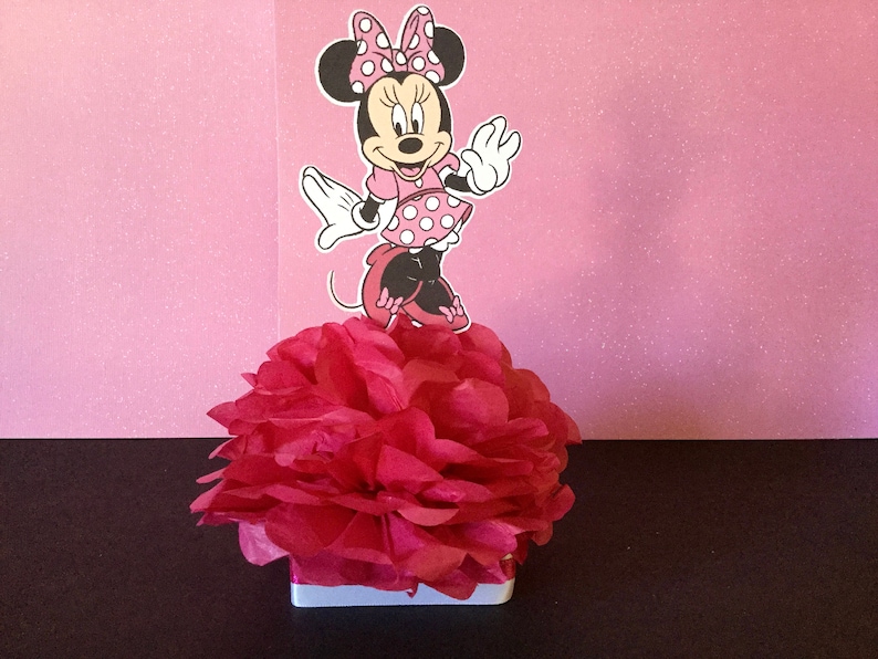 Minnie Mouse Party Centerpiece: Pink Birthday Decorations image 2
