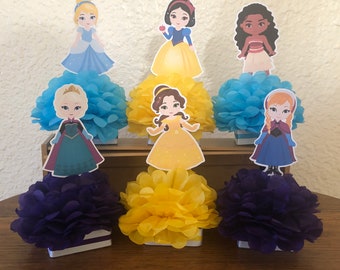 Princess Party Centerpiece: Cardstock & Tissue Paper Decor