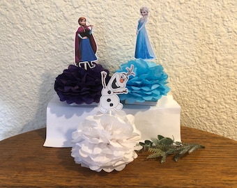 Frozen Party Centerpiece: Elsa, Anna, Olaf Decoration