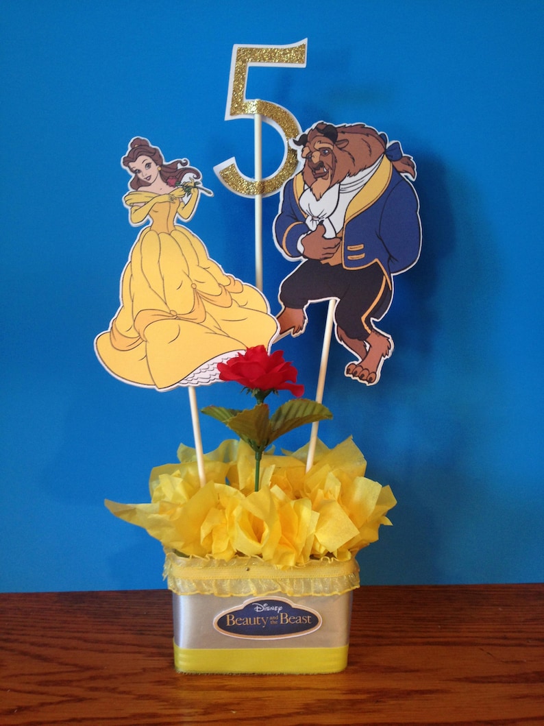 Beauty and the Beast party, beauty and the beast centerpieces, beauty and the beast decorations, birthday party decorations, birthday party image 2