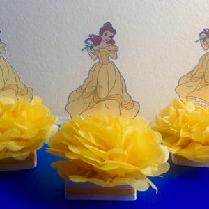 beauty and the beast decorations, beauty and the beast centerpieces, Belle centerpiece, beauty and the beast party, birthday party decor image 1