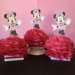 Minnie Mouse mini  decorations, minnie mouse mini centerpiece, minnie mouse party, girls birthday party, minnie mouse