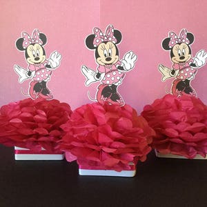 Minnie Mouse Party Centerpiece: Pink Birthday Decorations image 3