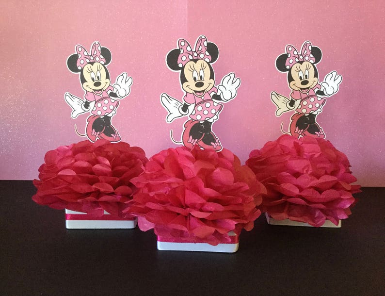 Minnie Mouse Party Centerpiece: Pink Birthday Decorations image 3