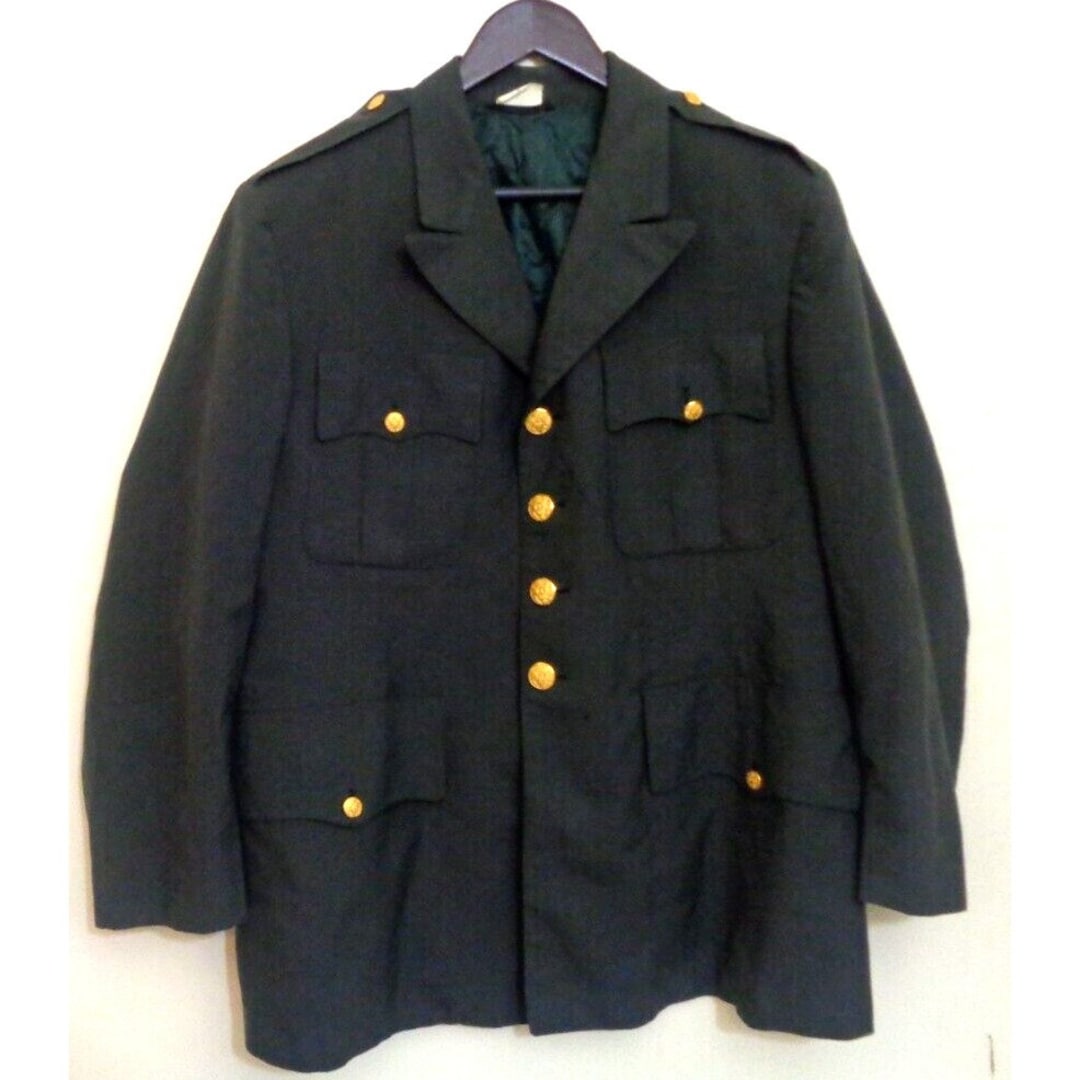 U.S Army Military Green Coat Wool Blazer 43S Mens Jacket Uniform Etsy