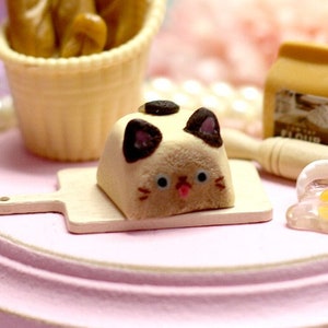 Kawaii syjamski kot - Artisan Key Cap - nakładki na klawisze - akcesoria do klawiatury - urocze nakładki na klawisze