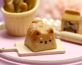 Melonpan Bread Shiba Dog - Artisan Key Cap - kawaii keycaps