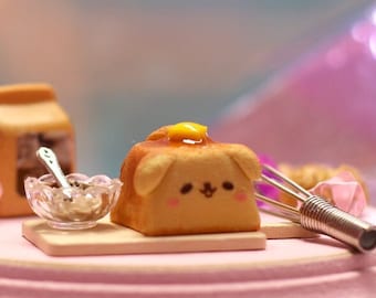 Breakfast Bread Butter Dog - Artisan Key Cap - cute keycap - Standalone Keycaps