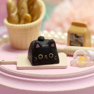 Kawaii Black Cat - Artisan Key Cap - keycaps - keyboard accessories - cute keycap