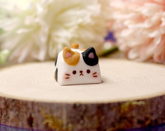 Calico Kawaii Cat - Artisan Key Cap - cute keycap