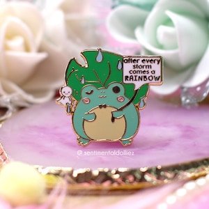 frog pin, kawaii frog hard enamel pin, teru teru bozu enamel pin, cute hard enamel pin, cute rainy days pin