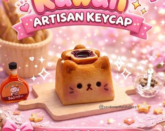 cute cat artisan keycaps -Grapes Jelly cat artisan keycap - cute keycaps -kawaii artisan keycaps -keycaps for gaming keyboard- cool keycaps